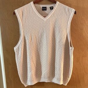 Arrow Beige Knit Sweater Vest Large